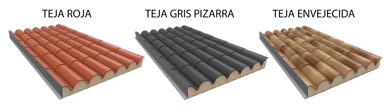 colores panel sandwich tejas onduladas